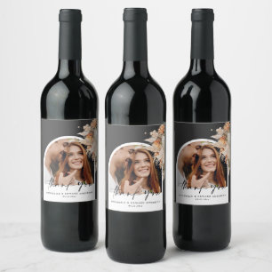 Etiqueta Para Botella De Vino Foto de arco botánico natural pampas vino moderno