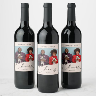Etiqueta Para Botella De Vino Foto de Bodas modernos alentadores