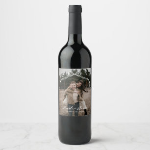 Etiqueta Para Botella De Vino Foto de Bow Boda