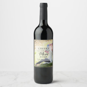 Etiqueta Para Botella De Vino Foto de Brunch del Día de la Madre