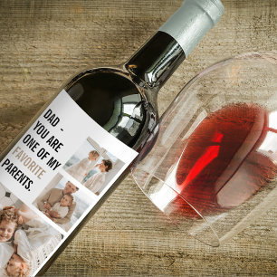 Etiqueta Para Botella De Vino Foto de colección moderna y regalo del Día del Pad