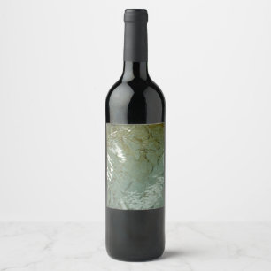 Etiqueta Para Botella De Vino Foto de la naturaleza de la losa cubierta de agua