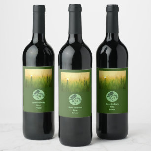 Etiqueta Para Botella De Vino Foto de monograma capilar caprichoso