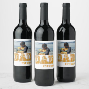 Etiqueta Para Botella De Vino Foto de personalizado Padre Deporte Día Papá Balon