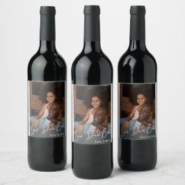 Etiqueta Para Botella De Vino Foto del mejor Personalizado de papá