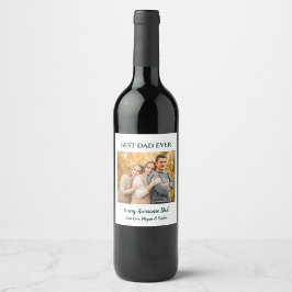 Etiqueta Para Botella De Vino Foto del mejor Personalizado de papá