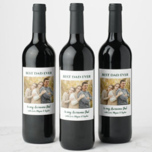Etiqueta Para Botella De Vino Foto del mejor Personalizado de papá
