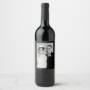 Etiqueta Para Botella De Vino FOTO FOTOGRAFÍA Favor de la boda