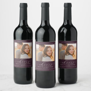 Etiqueta Para Botella De Vino Foto Marrón Romántica
