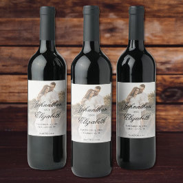 Etiqueta Para Botella De Vino Foto moderna con Boda superpuesto