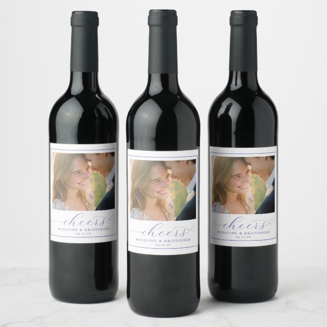 Etiqueta Para Botella De Vino Foto Moderna Pastel Alegre (Botellas)
