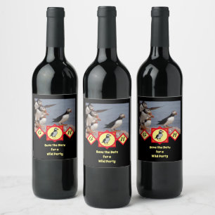 Etiqueta Para Botella De Vino Foto monograma de Personalizado Adorable Atlantic 