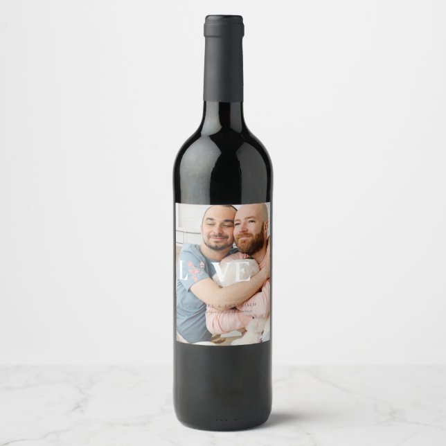 Etiqueta Para Botella De Vino Foto personalizada (Anverso)