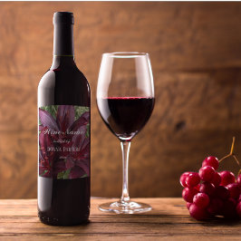 Etiqueta Para Botella De Vino Foto personalizada de ilimitados asiáticos rojos o