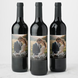 Etiqueta Para Botella De Vino Foto personalizada de un primer El día de San Vale