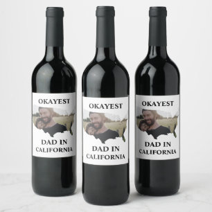 Etiqueta Para Botella De Vino Foto personalizado de EEUU de Okayest papá Padres