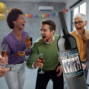 Etiqueta Para Botella De Vino Foto RAZONES DE Apreciación Del Jefe QUE BEBES Vin
