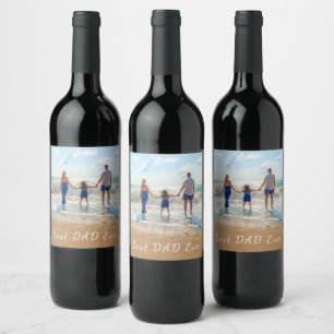 Etiqueta Para Botella De Vino Foto y texto personalizado - Mejor DAD de la histo