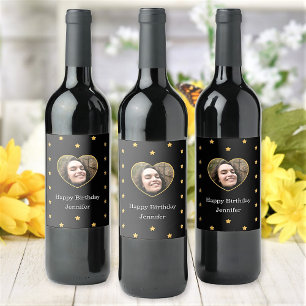 Etiqueta Para Botella De Vino Foto y texto personalizados para varias ocasiones