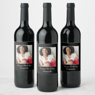 Etiqueta Para Botella De Vino Fotografía de marco, foto Personalizado - Persona
