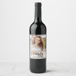 Etiqueta Para Botella De Vino Fotografía de un collage para parejas modernas y u