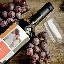 Etiqueta Para Botella De Vino Fotografía moderna de la escuela familiar | Feliz 