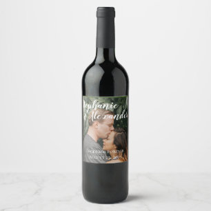 Etiqueta Para Botella De Vino Fotografía personalizada y fecha
