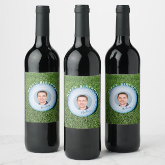 Etiqueta Para Botella De Vino Fotos de golf firmadas Cumpleaños del Golf Ball
