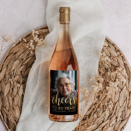 Etiqueta Para Botella De Vino Fotos de la 80° Fiesta de Cumpleaños