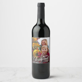 Etiqueta Para Botella De Vino Fotos de Personalizado simple de Feliz Navidad