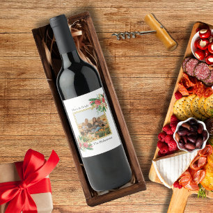 Etiqueta Para Botella De Vino Fotos familiares florales de mora y brillante pers