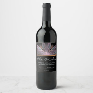 Etiqueta Para Botella De Vino Fractal elegante