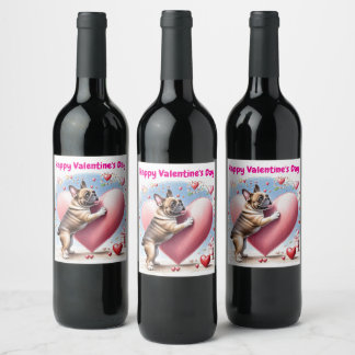 Etiqueta Para Botella De Vino Französische Bulldogge Herzsprung French Bulldog