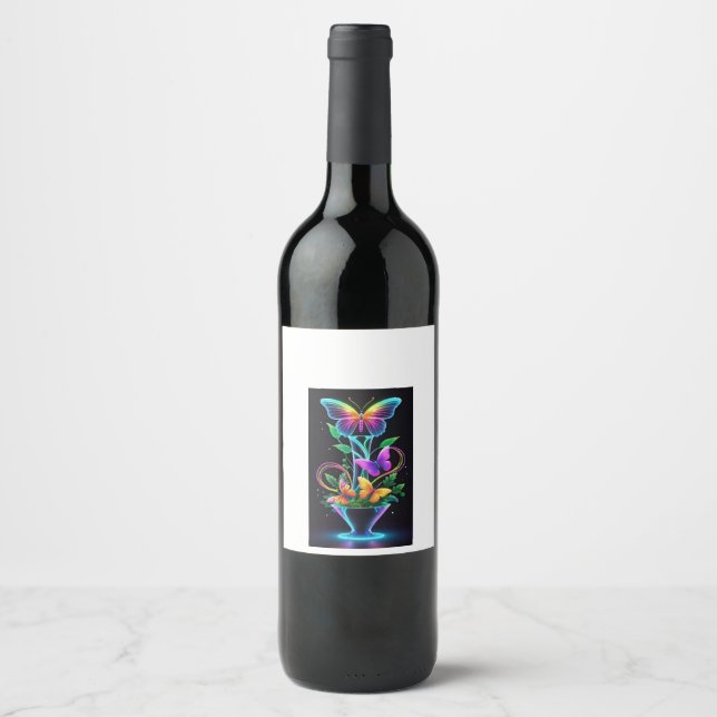 Etiqueta Para Botella De Vino Frasco (Anverso)