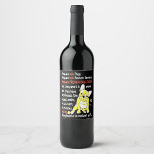 Etiqueta Para Botella De Vino Frenchie Gift Son Regalos De Bulldoges Franceses
