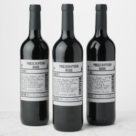 Etiqueta Para Botella De Vino FUN editable grey Wine Labels for WINE