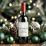 Etiqueta Para Botella De Vino Funny 2022 Is Almost Over Gold Stars Holiday<br><div class="desc">A great gift idea for your friends and family. Greenish and blueish stars falling on top of the label. "2022 is almost over" and One more time to WINE about it" in classic and modern typography. Add your name to this one of a kind design.</div>