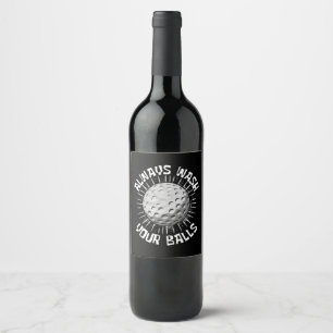 Etiqueta Para Botella De Vino Funny-golf