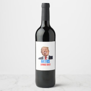 Etiqueta Para Botella De Vino Funny Haters odiará las citas graciosas diciendo t