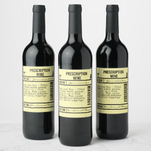 Etiqueta Para Botella De Vino FUNNY Humorous, and Versatile Design for Party