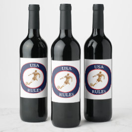 ETIQUETA PARA BOTELLA DE VINO FÚTBOL