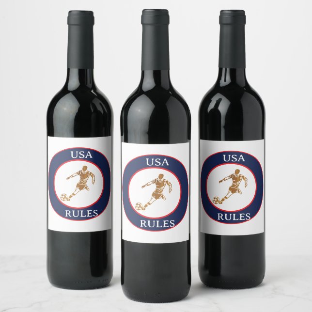 ETIQUETA PARA BOTELLA DE VINO FÚTBOL (Botellas)