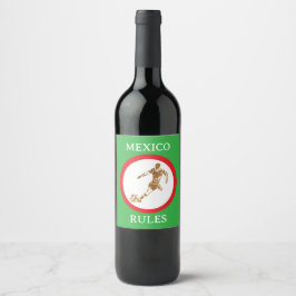 ETIQUETA PARA BOTELLA DE VINO FÚTBOL