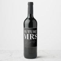 Futura Sra. Boda negra personalizada