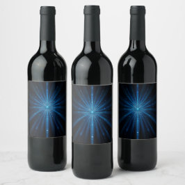 Etiqueta Para Botella De Vino Galaxia Azul Continuum Estrella Cósmica Nacimiento