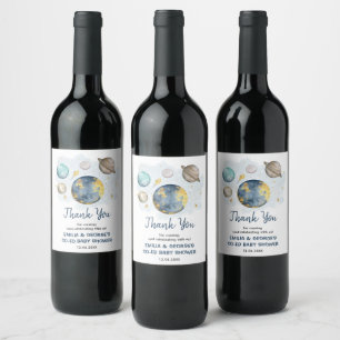 Etiqueta Para Botella De Vino Galaxia Celestial del Espacio Ultraterrestre Estre