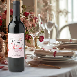 Etiqueta Para Botella De Vino Galentine's Bubbly
