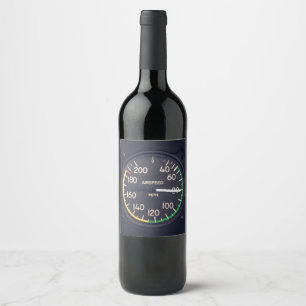Etiqueta Para Botella De Vino Gálibo de velocidad del aire
