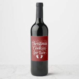 Etiqueta Para Botella De Vino Galletas De Navidad Para Dos Embarazo De Maternida