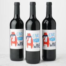 Gato Divertido Termina Tu Día Con Vino